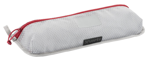 Vertx VTX5205AGYNA Overflow Pouch 2 pk, Large Size made of White Nylon with Mesh & Red Accents, YKK Zipper & Durable Hook Back Panel 15.50" W x 5.20" H Dimensions