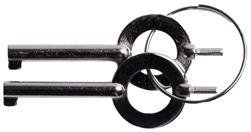 Uzi Accessories UZIKEYPAIR Handcuff Key Set Silver Metal