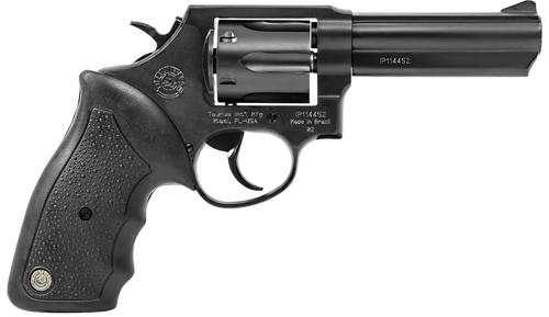 Taurus 2-820041 82  Medium 38 Special +P 6 Shot 4" Matte Black Oxide Alloy Steel Barrel, Cylinder & Frame, Black Finger Grooved Rubber Grip, Transfer Bar Safety, Exposed Hammer