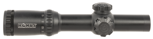 Konus 7182 KonusPro M-30 Matte Black 1-6x24mm Dual Illumination Engraved Circle Dot Reticle
