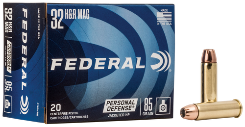 Federal C32HRB Personal Defense  32H&R Mag 85gr Jacketed Hollow Point 20 Per Box/25 Case