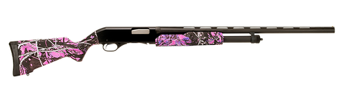 Stevens 22560 320 Field Compact 20 Gauge Pump 3" 5+1 26" Matte Black Vent Rib Barrel, Matte Black Aluminum Drilled & Tapped Receiver, Fixed Muddy Girl Synthetic Stock, Ambidextrous