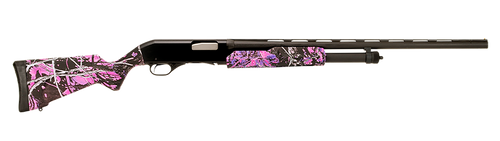 Stevens 22560 320 Field Compact 20 Gauge Pump 3" 5+1 26" Matte Black Vent Rib Barrel, Matte Black Aluminum Drilled & Tapped Receiver, Fixed Muddy Girl Synthetic Stock, Ambidextrous