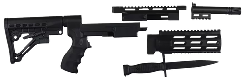 Archangel AA597R AR-15 Style Conversion Stock Black Synthetic 6 Position for Remington 597