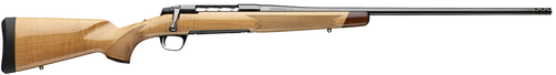 Browning 036080298 X-Bolt 2 Medallion 7mm PRC 3+1 24" Blue Polished Threaded Barrel & Drilled & Tapped Carbon Steel Receiver, Fixed Gloss AAAA Maple Wood Stock, Radial Muzzle Brake