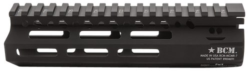 BCM MCMR7556BLK BCMGunfighter MCMR 7" M-LOK, Free-Floating Style Made of Aluminum with Black Anodized Finish for AR-Platform