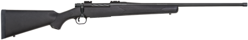 Mossberg 28248 Patriot  Full Size 7mm PRC 3+1 24" Matte Blued Fluted Threaded Barrel, Drilled & Tapped Matte Blued Stainless Steel Receiver, Black Fixed Synthetic Stock