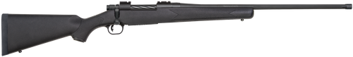 Mossberg 28248 Patriot  Full Size 7mm PRC 3+1 24" Matte Blued Fluted Threaded Barrel, Drilled & Tapped Matte Blued Stainless Steel Receiver, Black Fixed Synthetic Stock