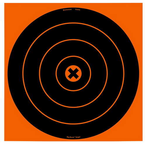 Birchwood Casey 36123 Big Burst Revealing Target Self-Adhesive Paper Black/Orange 12" Bullseye 3 Pack