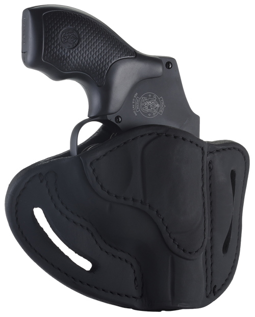 1791 Gunleather RVHX1SBLR RVHX-1  OWB Size 01 Stealth Black Leather Belt Slide, J-Frame, Right Hand