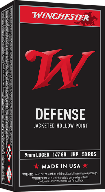 Winchester Ammo USA9JHP2 USA  9mmLuger 147gr Jacketed Hollow Point 50 Per Box/10 Case