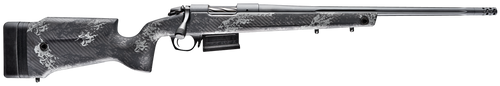 Bergara Rifles B14S752 B-14 Crest 6.5 Creedmoor 3+1 20" Fluted/Threaded, Sniper Gray Cerakote Barrel/Rec, Monte Carlo Carbon Fiber Stock with Black & Gray Splatter, Omni Muzzle Brake
