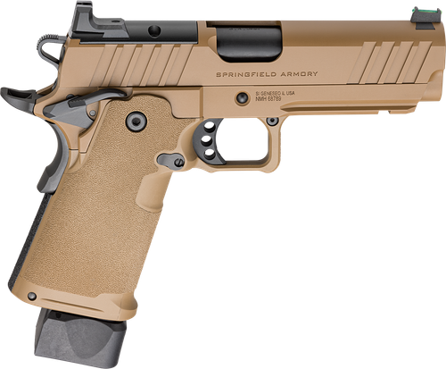 Springfield Armory PH9117AOSCB 1911 DS Prodigy 9mm 20+1 17+1 4.25" Coyote Brown Cerakote Optic Ready Carbon Steel Slide Polymer Grip