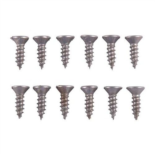 6X1/2'' STEEL FLAT HEAD WOOD SCREWS BLUED 12 PACK