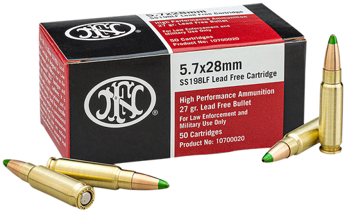 FN 10700020 High Performance  5.7x28mm 27gr Jacketed Hollow Point 50 Per Box/40 Case