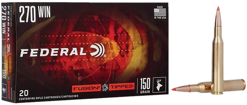 Federal F270TFS2   270Win 150gr Fusion Tipped 20 Per Box/10 Case