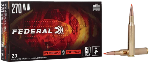 Federal F270TFS2   270Win 150gr Fusion Tipped 20 Per Box/10 Case