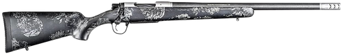 Christensen Arms 8010631800 Ridgeline FFT Full Size 7mm PRC 3+1 22" Carbon Fiber Steel Threaded Barrel, Stainless Aluminum Receiver, Black w/Gray Accents Fixed Sporter w/Flash Forged Technology Stock