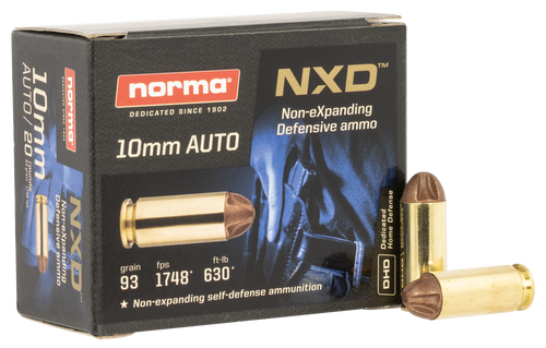 Norma Ammunition 611340020 Self Defense NXD 10mmAuto 93gr 20 Per Box/10 Case