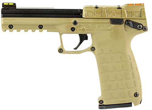 Kel-Tec PMR30TAN10 PMR30  22 WMR 10+1 4.30" Black Fluted Steel Barrel, Black/Tan Serrated Slide, Tan Polymer Frame w/Picatinny Rail, Tan Textured Polymer Grip