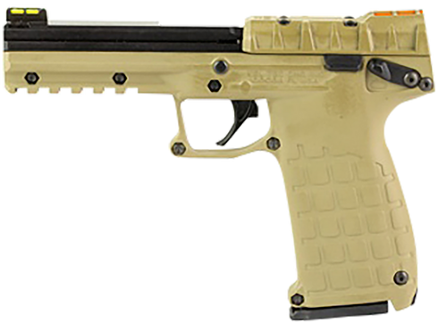 Kel-Tec PMR30TAN10 PMR30  22 WMR 10+1 4.30" Black Fluted Steel Barrel, Black/Tan Serrated Slide, Tan Polymer Frame w/Picatinny Rail, Tan Textured Polymer Grip
