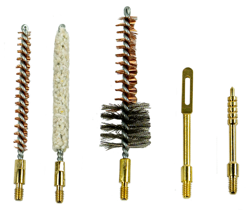 KleenBore 556-SET MSR/AR Platform Accessory Cleaning Set #8-32 Thread Cotton Mop Bore Brush Bronze Bristles