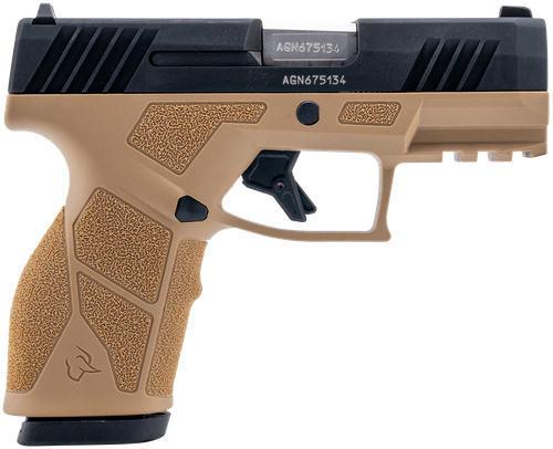 Taurus 1-GX2931T GX2  9mm Luger 13+1 3.37" Matte Stainless Steel Barrel, Matte Black Serrated Stainless Steel Slide, Tan Polymer Frame w/Picatinny Rail, Polymer Grip