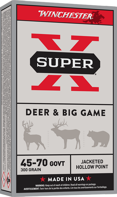 Winchester Ammo X4570H Super X  45-70Gov 300gr Jacketed Hollow Point 20 Per Box/10 Case