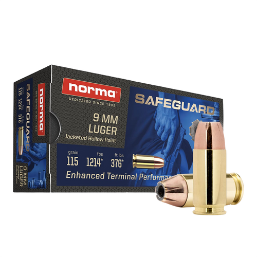 NORMA 610540050 9MM      115GR     SAFEGUARD 50/20
