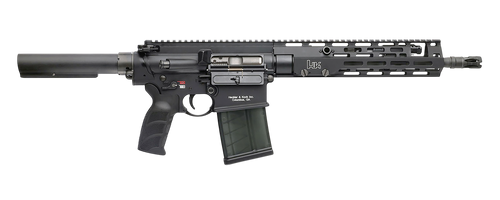 HK 81001053 MR762 A4 7.62x51mm 10+1 13" Threaded Barrel, M-LOK Handguard, Black Receiver w/Picatinny Rail, Black Pistol Tube, Black Ergonomic Grip