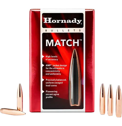 Hornady 2250 Match  22 Cal .224 53 gr Hollow Point Match 100 Per Box/ 40 Case