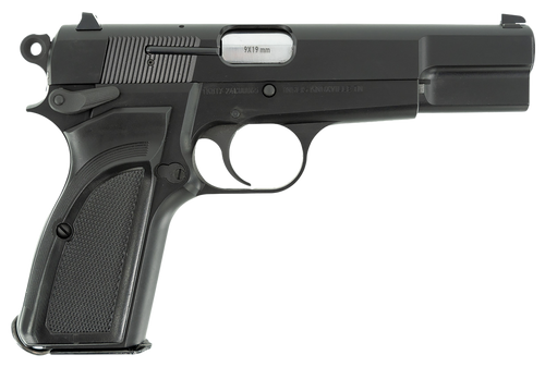Inglis 12000000 L9A1  Full Size Frame 9mm Luger 15+1 4.70" Hard Chrome Plated Stainless Steel Barrel, Black Cerakote Steel Serrated Slide, Black Cerakote Steel Frame, Black Plastic Grip