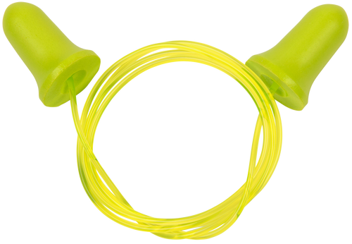 Allen 4119 Tethered Tapered Foam Ear Plugs 32 dB Yellow/Lime Green 5 Pair
