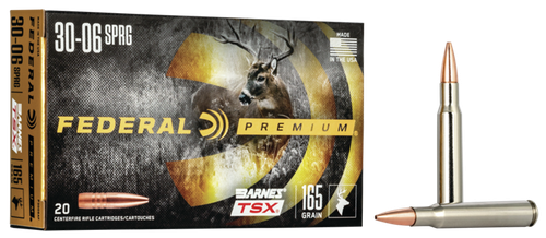 Federal P3006AF Premium  30-06Springfield 165gr Barnes TSX 20 Per Box/10 Case