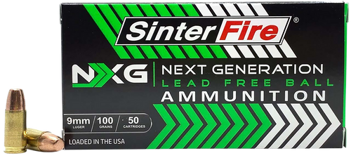 SinterFire Inc SF9100NXGLF9mm Luger 100gr 50 Per Box/20 Case
