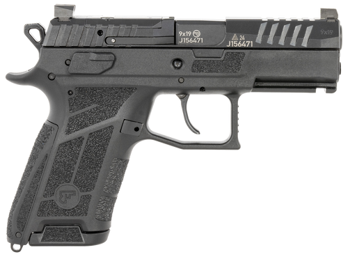 CZ-USA 91660 P-09 C Nocturne Compact 9mm Luger 15+1 3.74" Black Steel Barrel, Black Optic Cut/Serrated Steel Slide, Black Polymer Frame w/Picatinny Rail, Textured Grip