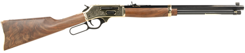 Henry H009BGWL Wildlife  30-30 Win 5+1 20" Blued Octagon, Polished Brass Engraved Rec, American Walnut Furniture, Adj. Brass Buckhorn Sight