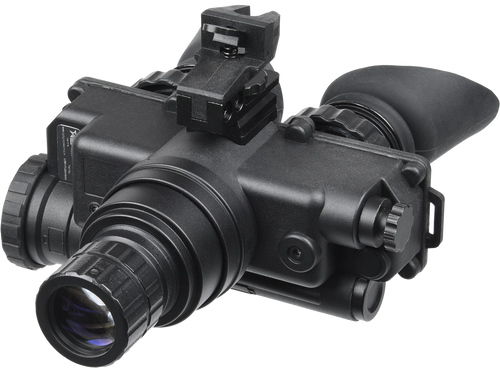AGM Global Vision 12W7P122153211 Wolf-7 PRO NL1 Night Vision Goggles Black 1x 27mm, Generation 2+ Level 1, 45-54 lp/mm Resolution, Green Filter