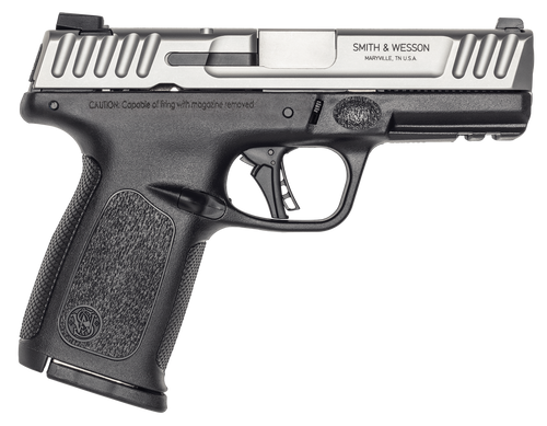 Smith & Wesson 13936 SD40 2.0 Compact Frame 40 S&W 14+1 4" Stainless Steel Barrel, Satin Serrated Stainless Steel Slide, Black Polymer Frame w/Picatinny Rail, Textured Grip