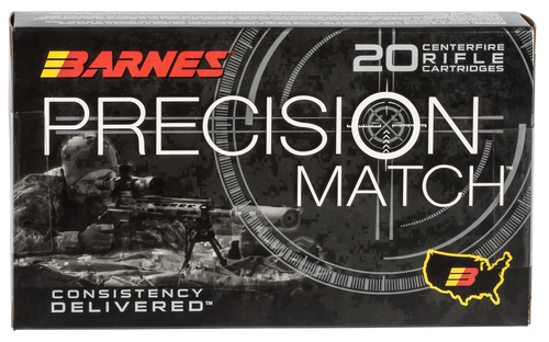 Barnes Bullets 30740 Precision Match  300Win Mag 220gr Open Tip Match Boat Tail 20 Per Box/10 Case