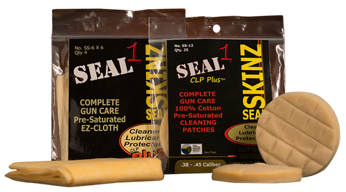 Seal 1 SS-12 Seal SKINZ Cleaning Patches/Cloths 270-30 Cal 1.75" Cotton