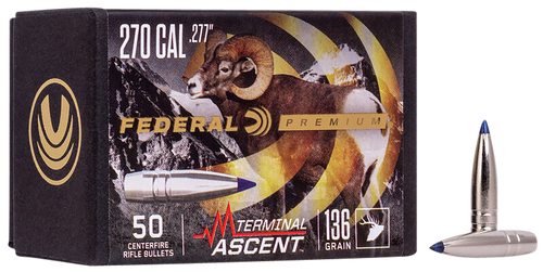 Federal PB277TA1 Premium Terminal Ascent Component 270Win 136gr 50 Per Box/4 Case
