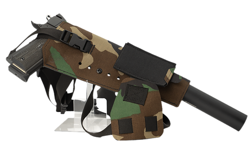 Cole-tac VWX112 Varmint Wrangler XL Pistol Holder Chest M81 Woodland Left Hand