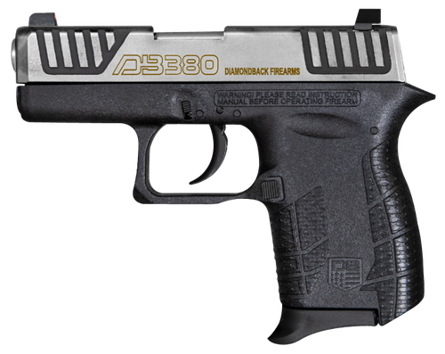 Diamondback DB0100E032 DB380 Gen4 Micro-Compact Frame 380 ACP 6+1, 2.80" Stainless Steel Barrel, Serrated Stainless Steel Slide, Mint Polymer Frame w/Beavertail & Grip