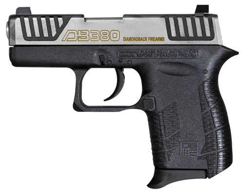 Diamondback DB0100E032 DB380 Gen4 Micro-Compact Frame 380 ACP 6+1, 2.80" Stainless Steel Barrel, Serrated Stainless Steel Slide, Mint Polymer Frame w/Beavertail & Grip