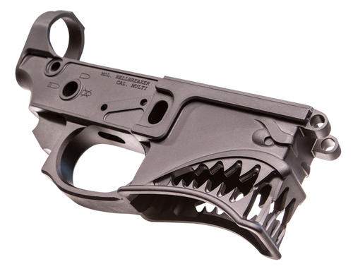 Sharps Bros SBLR01 Hellbreaker Stripped Lower Multi-Caliber Black Anodized Finish 7075-T6 Aluminum Material Compatible w/Mil-Spec AR-15 Internal Parts