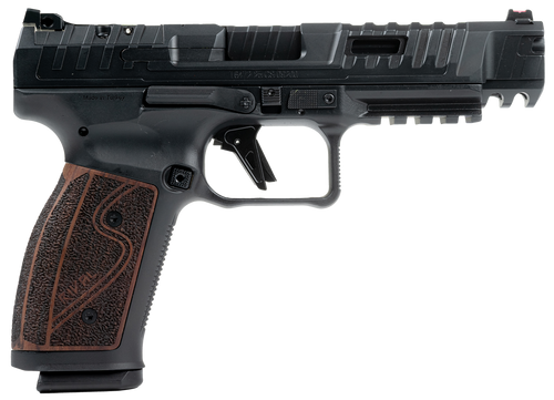 Canik HG7010R-N SFx Rival-S Full Size Frame 9mm Luger 18+1 5" Black Steel Barrel, Black Steel Optic Ready/Ported/Serrated Slide, Black Steel Frame w/Picatinny Rail, Rosewood Grip