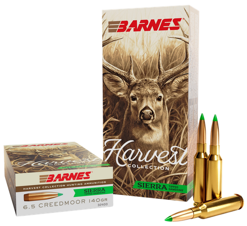Barnes Bullets 32400  Harvest 6.5Creedmoor 140gr Sierra Tipped GameKing 20 Per Box/10 Case