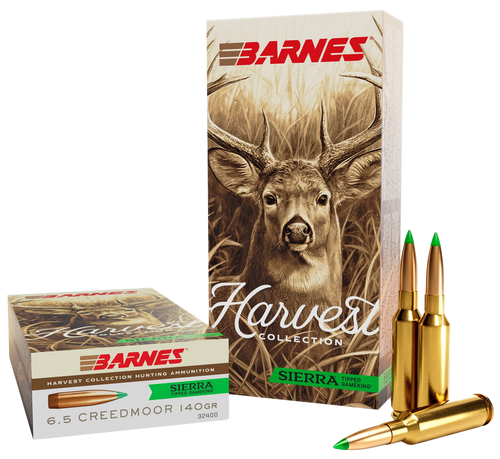 Barnes Bullets 32400  Harvest 6.5Creedmoor 140gr Sierra Tipped GameKing 20 Per Box/10 Case