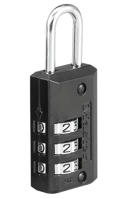 Master Lock 646D Combination Lock  Open With Combination Black Steel